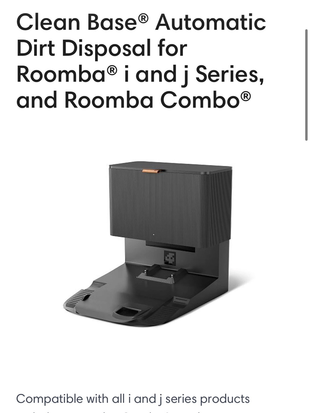Automatic Clean Base Docking Station - Dark Gray
